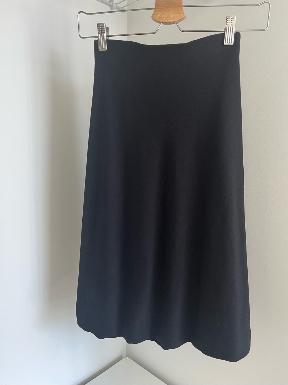Wilfred Black Midi A-Line Skirt